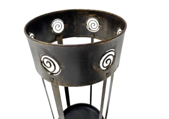 Vienna Secession Patinated Metal Umbrella Stand, 1900s